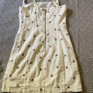 Forever 21 Cherry embroidered dress, NEVER WORN! Size Small